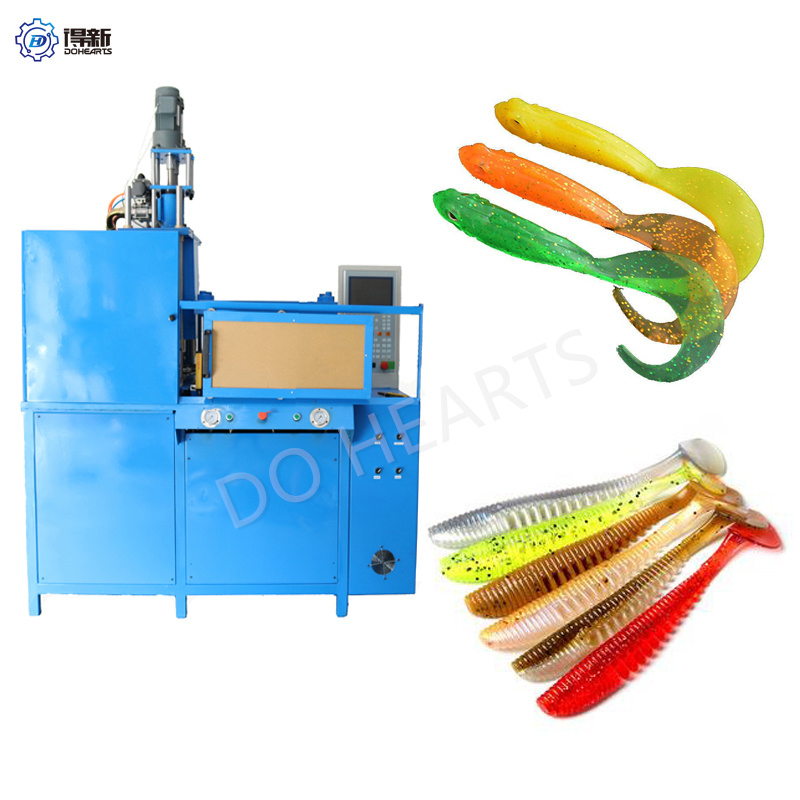 Macchina per lo stampaggio ad iniezione di esche per pesci morbidi in PVC multicolore